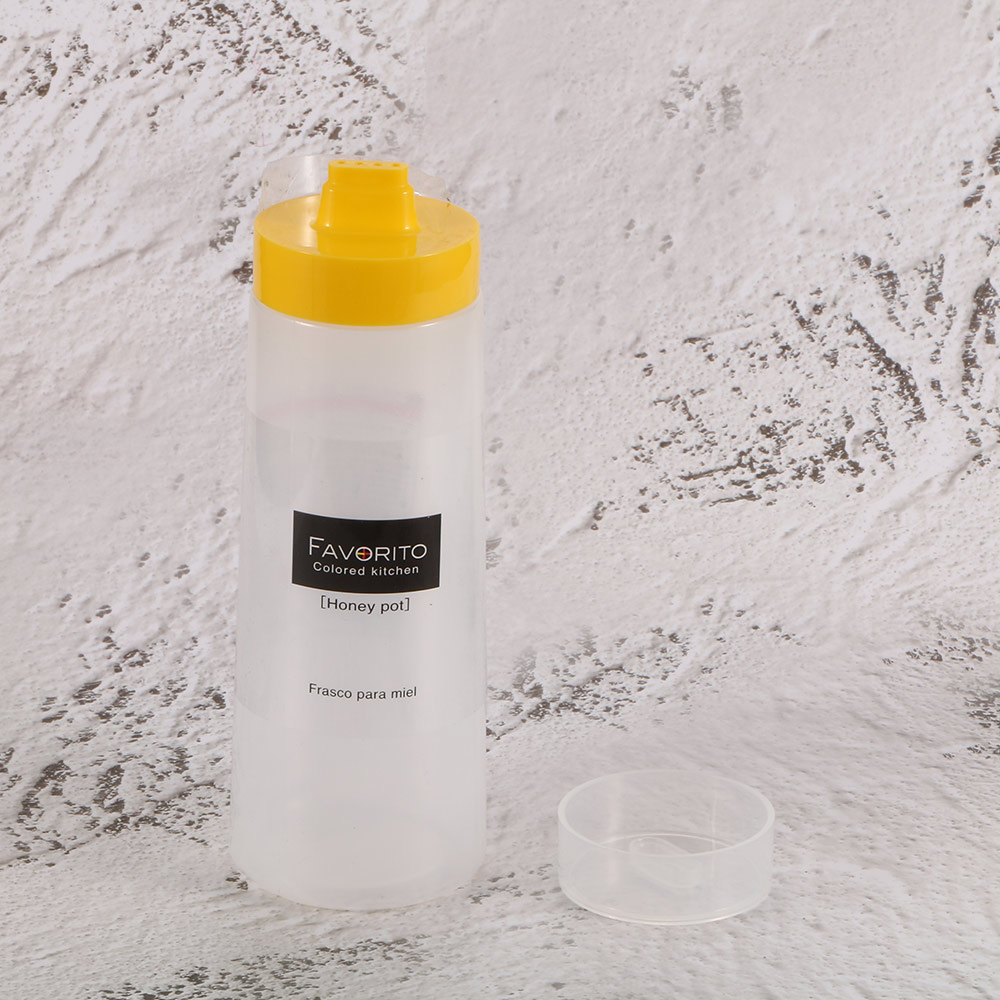 Bouteille de Sauce en Silicone à 4 trous | Sûr Style de compression pour la salade Ketchup accessoires de cuisine, confiture Mayonnaise: yellow