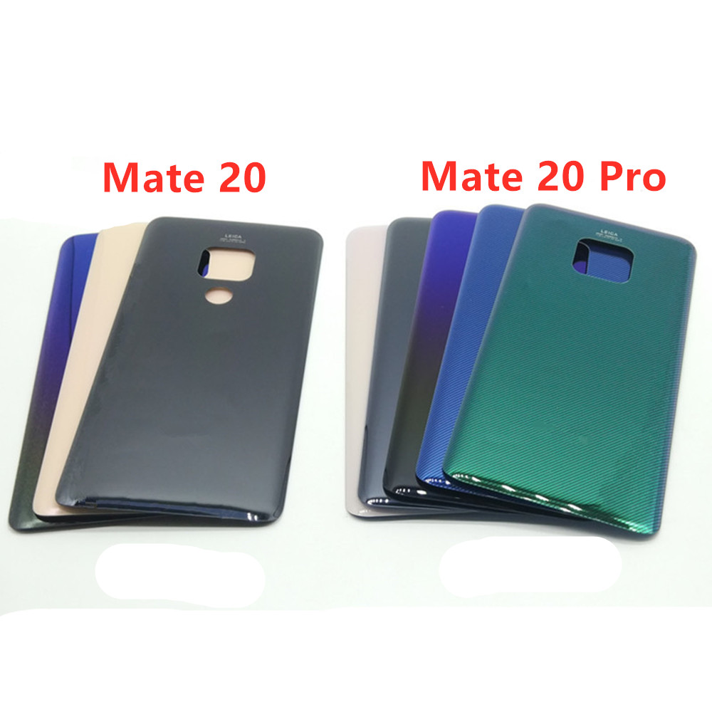 Para Huawei Mate 20 Lite cubierta de batería Panel de cristal trasero puerta trasera carcasa para Huawei Mate 20 Pro cubierta de batería Mate20