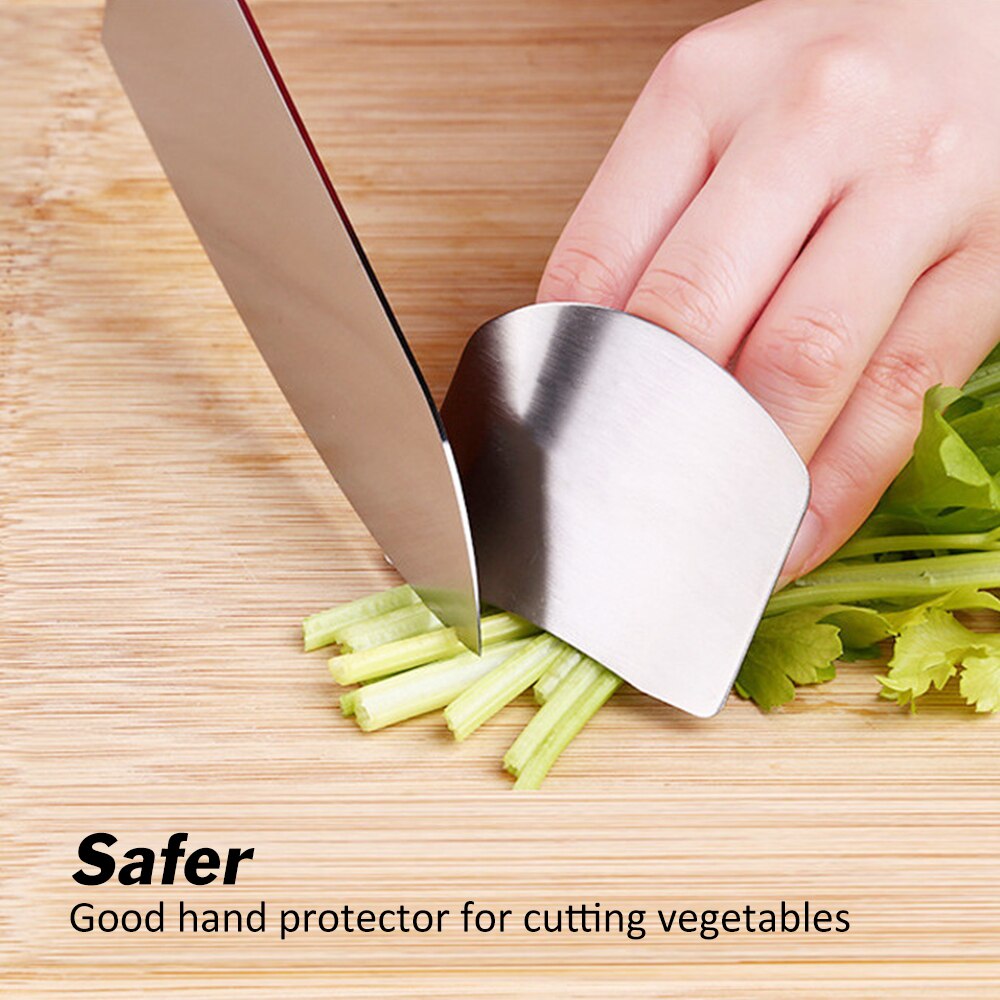 1Pc Vinger Hand Protector Guard Mes Gesneden Vinger Bescherming Groente Snijden Hand Guard Keuken Rvs Tool Gadgets