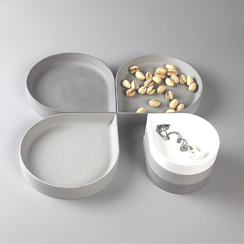 Tray mold storage box combination silicone mold cement plaster place piece water home storage tray silicone mold