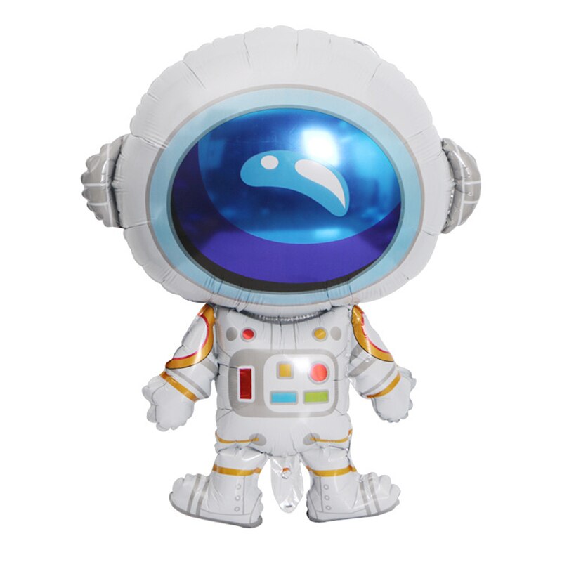 Baby verjaardag astronaut thema feestdecoratie cartoon astronaut raket ruimteschip aluminiumfolie ballon