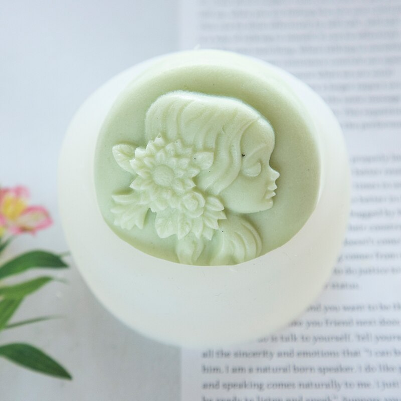 Beauty Girl Flower Fairy Handmade Soap Silicone Mold DIY Chocolate Cake Mold Bathroom Supplies Soap Making Set Cake Decors: E
