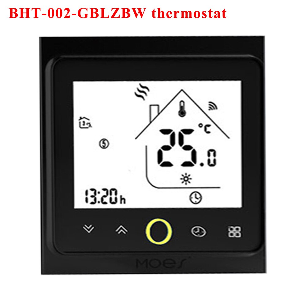 ZigBee Intelligent Thermostat Programmable Temperature Controller ZigBee Hub Required Smart Life Tuya APP Remote Control: Black GBLZBW