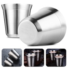 80ml /160ml Stainless Steel Espresso Cups Double Wall Demitasse Cups Vacuum Insulated Coffee Mug For True Espresso Coffee Lover