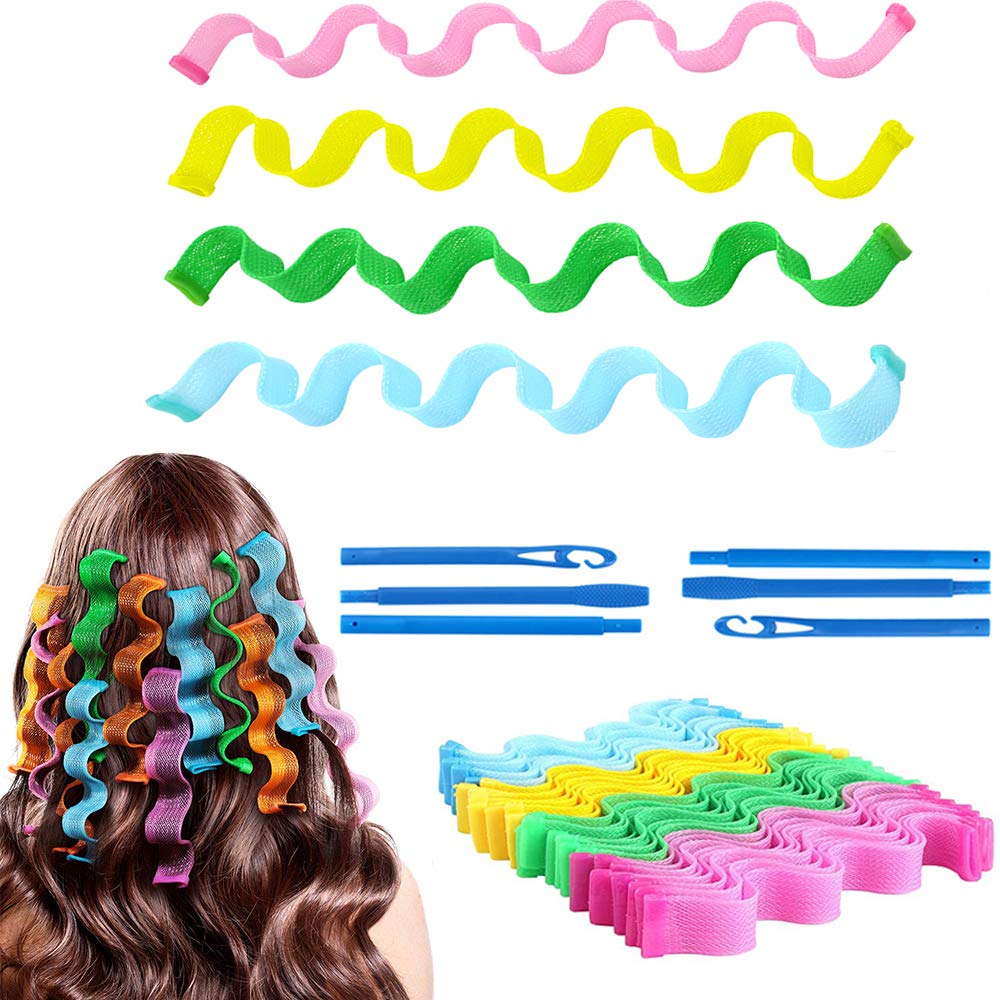 Bigoudis magiques en plastique, 7 tailles différentes, 18 pièces/ensemble, diamètre 2.5CM, nouveauté, bricolage, outils de coiffure