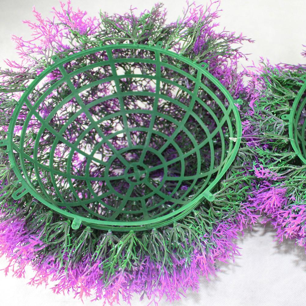 Barra de bolas de césped Artificial con purpurina simulada, centro comercial, decoración colgante para bodas, plantador de plástico, Bola de césped