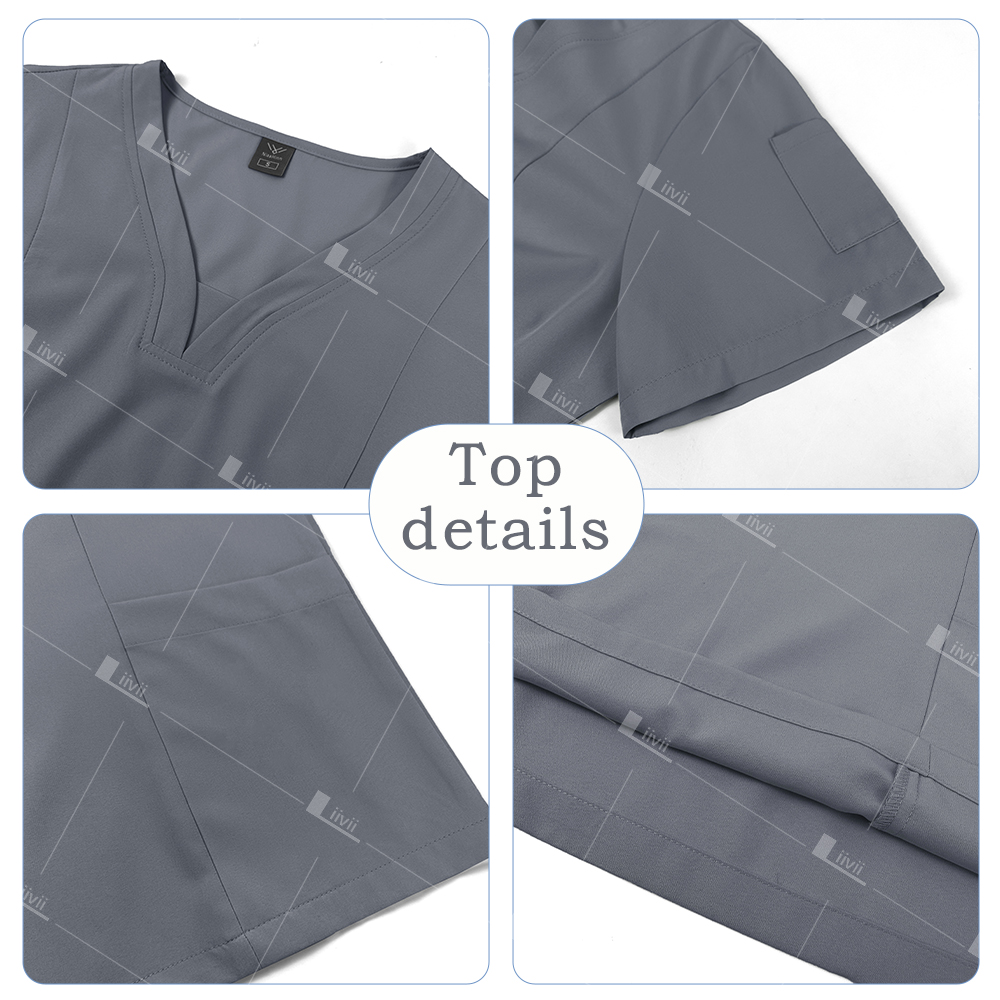 Uniformes quirúrgicos para mujer, conjunto exfoliante médico para enfermera, salón de belleza, ropa de trabajo, top, pantalones, Spa, médico, traje clínico de enfermería