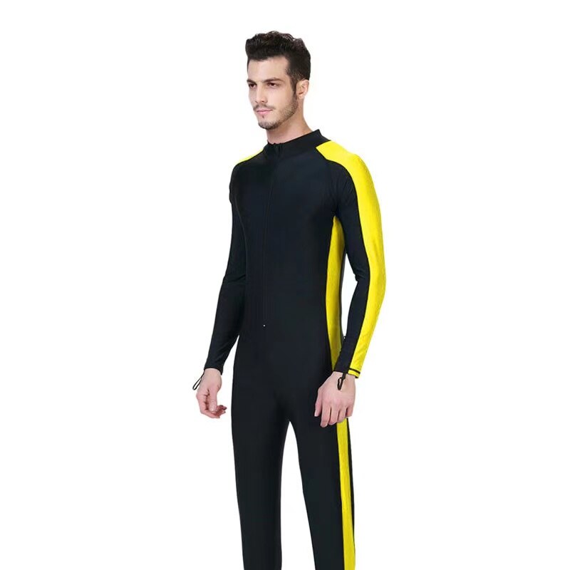 Lange Mouwen Rash Guards Volwassenen Mannen Zwemkleding Bodysuits Een Stukken Man Swimwears Surfen Zeilen Apparatuur Eo