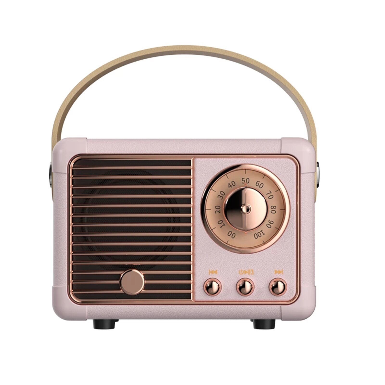 Retro Bluetooth Speaker HM11 Classical Retro FM Radio Receiver Portable Decoration Mini Speakers Travel Music Player: Pink