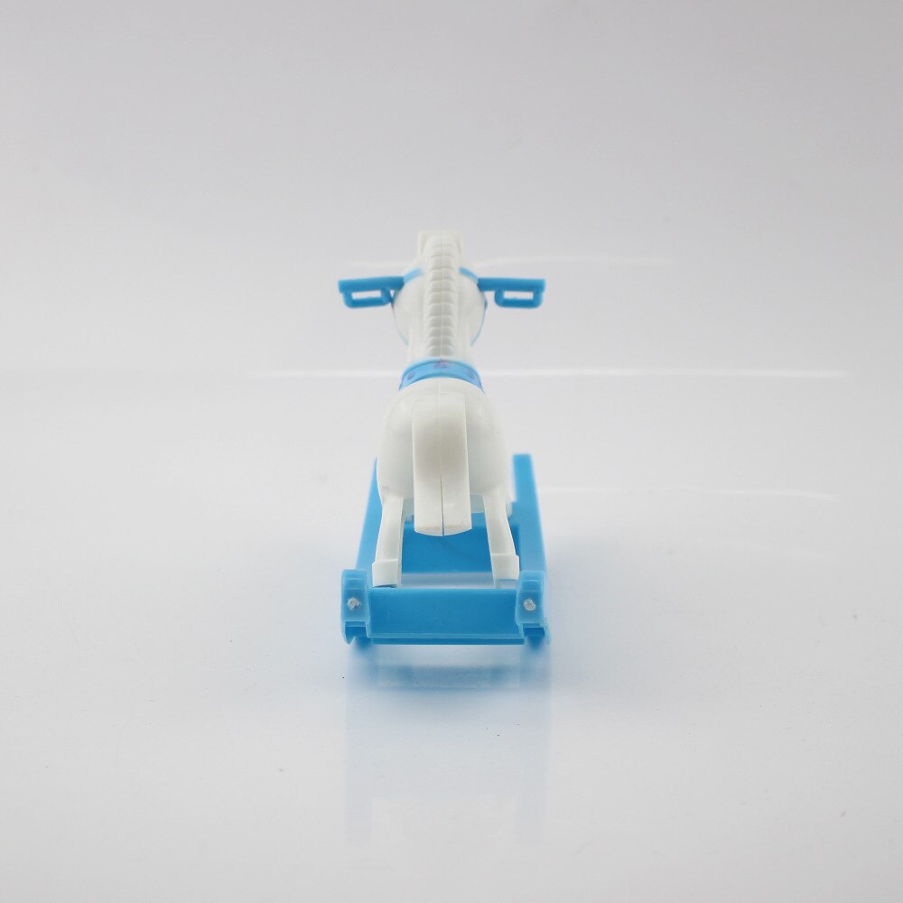 Mini caballo balancín de plástico pequeño modelo equilibrio muñeco caballo casa decoración juguete para jugar a las casitas niño chico chica