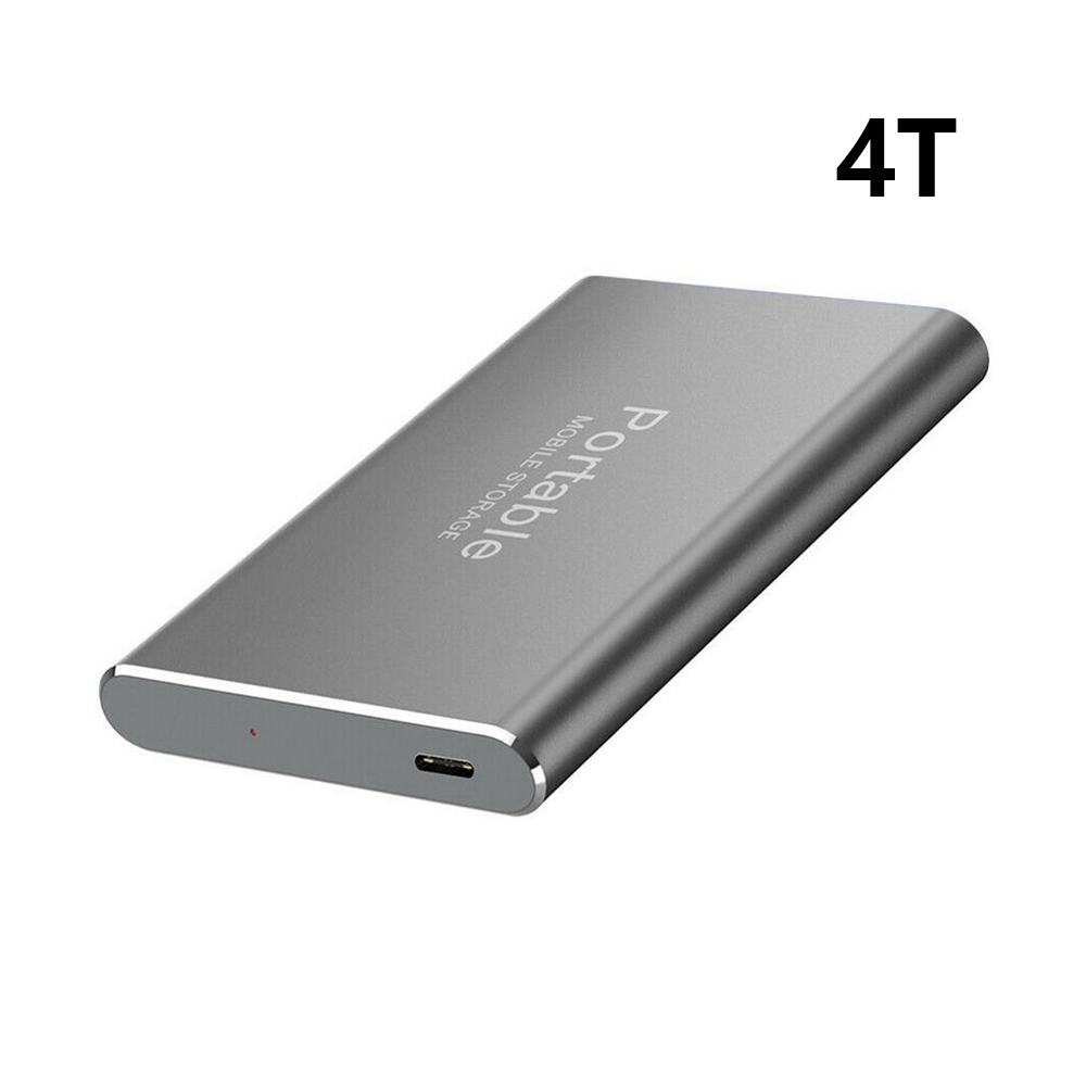 Z20 Mobile Hard Disk External Storage SSD Hard Drive Solid State 2/4/8TB USB 3.0 Mobile Hard Drive: Sliver 4T