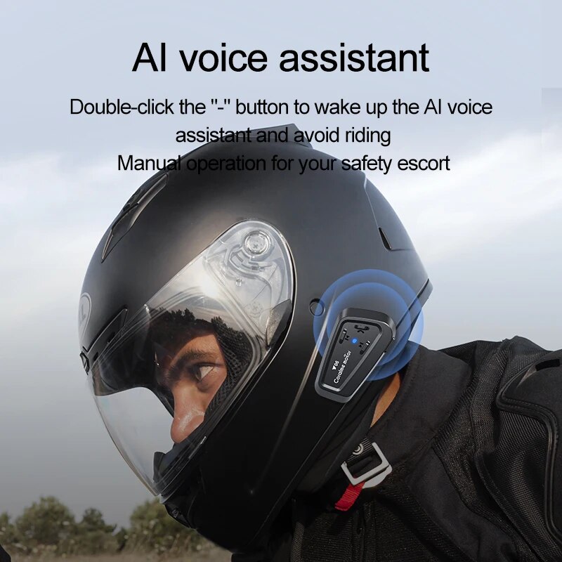 Y06 auriculares Bluetooth para casco de motocicleta, cascos IPX6 impermeables, reducción de ruido, pequeños y exquisitos, integrando todas las funciones principales