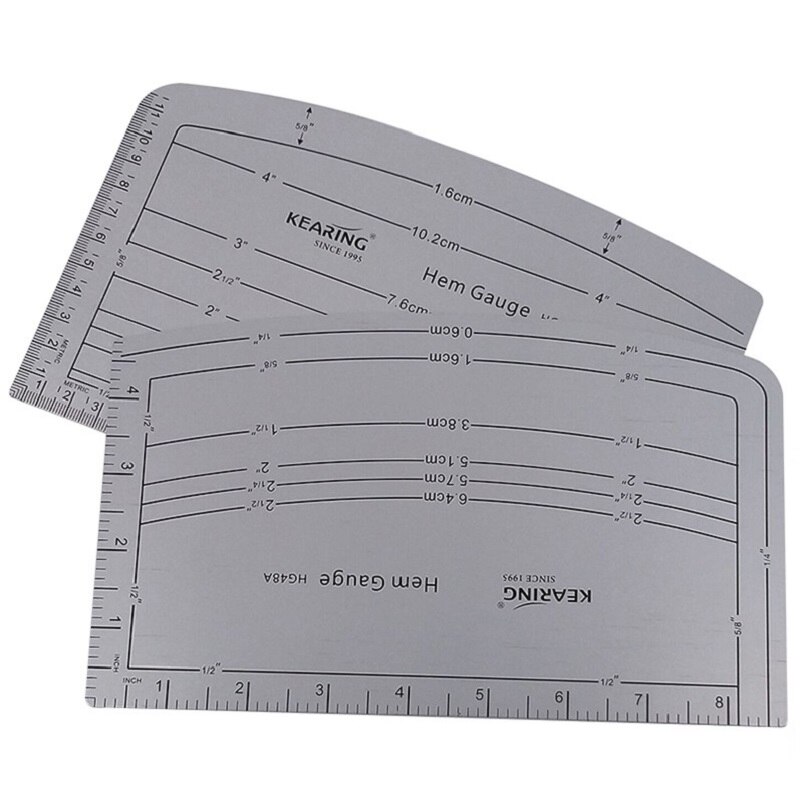 8" Tailor Measure Ruler 22cm Metal Sewing Ruler Clothing Patchwork Template HG48A