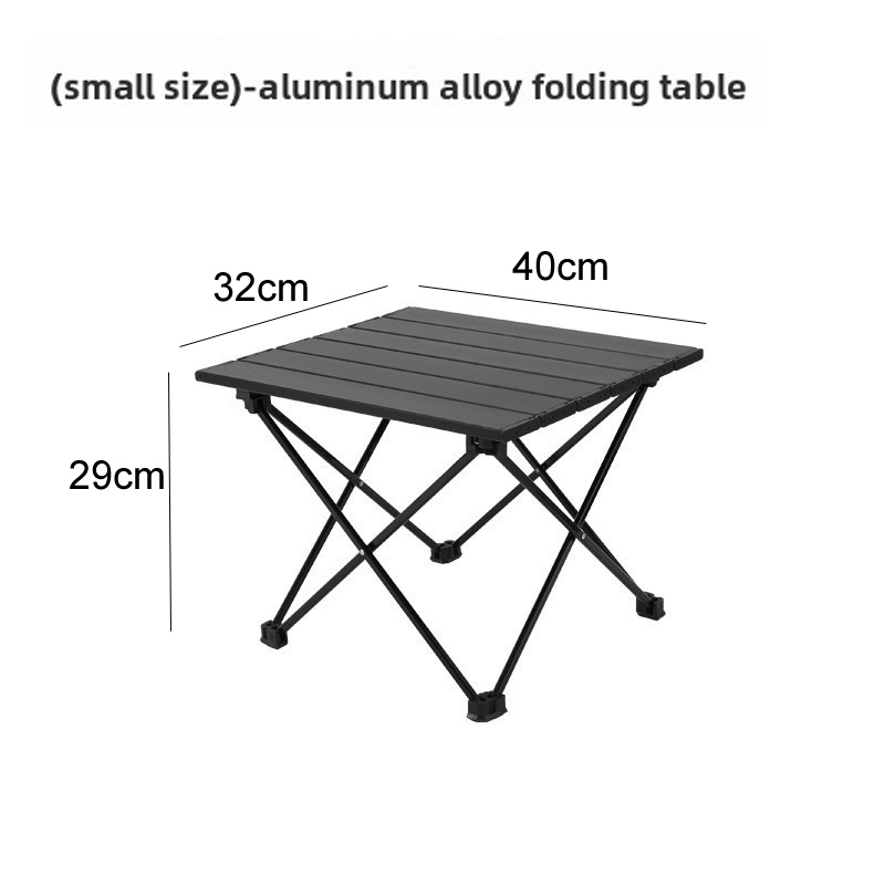 Zwart aluminium opklapbaar campingtafelbureau - lichtgewicht rollend 3 maten opties beschikbaar