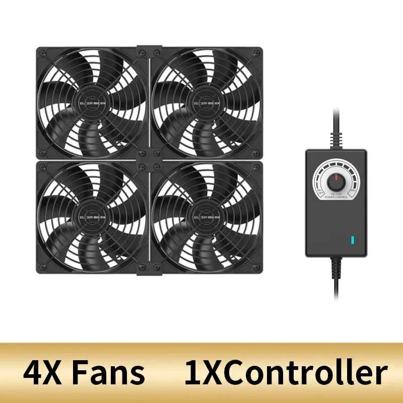 Ventilador de refrigeración de 120mm y 3000RPM con controlador, 12cm, 12V, 220V, máquina Btc, chasis, estación de trabajo, gabinete, radiador, ventilador de servidor: Caqui oscuro / US