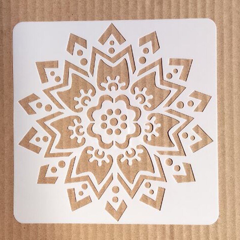 Pochoir Mandala pour meubles, 30x30Cm, 1 pièce, peinture murale, décoration, superposition plastique, bricolage, coloration, gaufrage, scrapbooking: c7