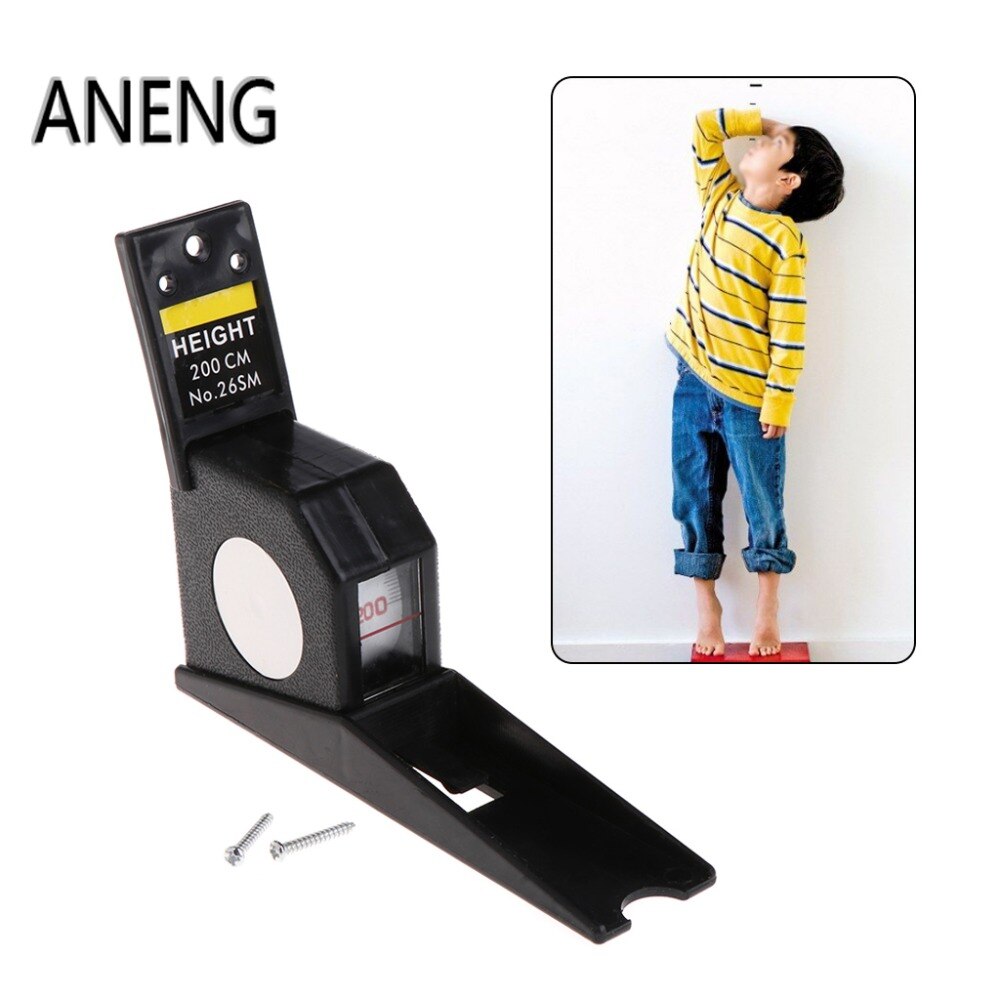 ANENG 200cm Stadiometer Black Wall Mounted Height Meter Growth Ruler CM Metric