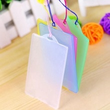 2 Pieces Transparent Waterproof Protection Card Set Plastic Simplicity Bus Card Holder Student ID Card Bank Business Card