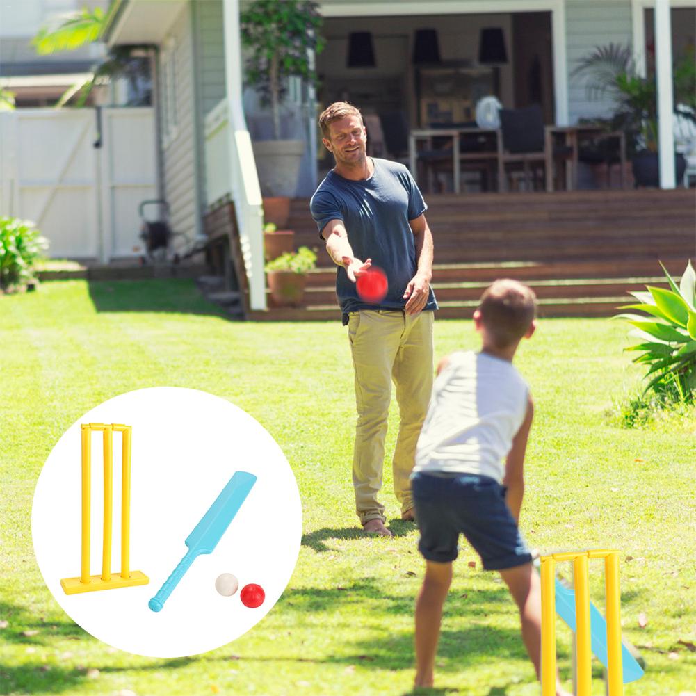 Parent-child Sports Interaction Kid Cricket Set Hand-eye Coordination Cultivation Sports Game Set for Backyard Beach Child