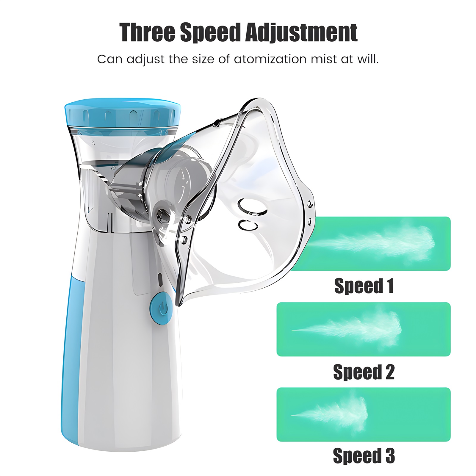 Nebulizador portátil para el cuidado de la salud, inhalador silencioso para aliviar la rinitis, Humidificador doméstico para adultos, atomizador de malla de mano