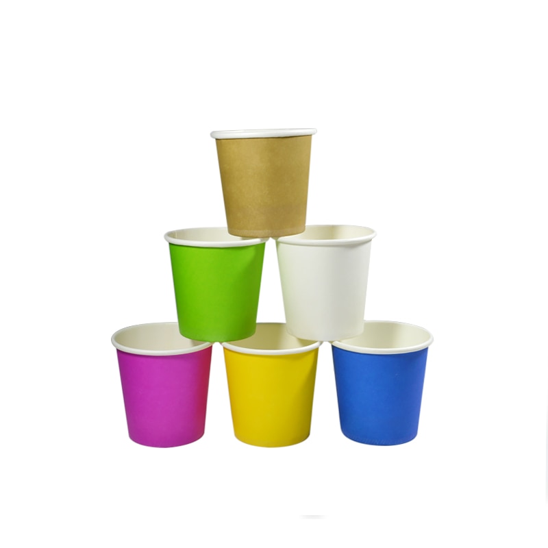 4Oz 100Ml Wegwerp Kleine Papier Cup Mini Dessert Cups Effen Kleur Thuis Tuin Papier Cups Wegwerp Cups Wegwerp koffie Cups