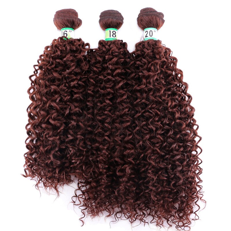 Tissage synthétique Afro crépu bouclé gris clair | Lot de 3 pièces de mèches 210 à haute température: # 33