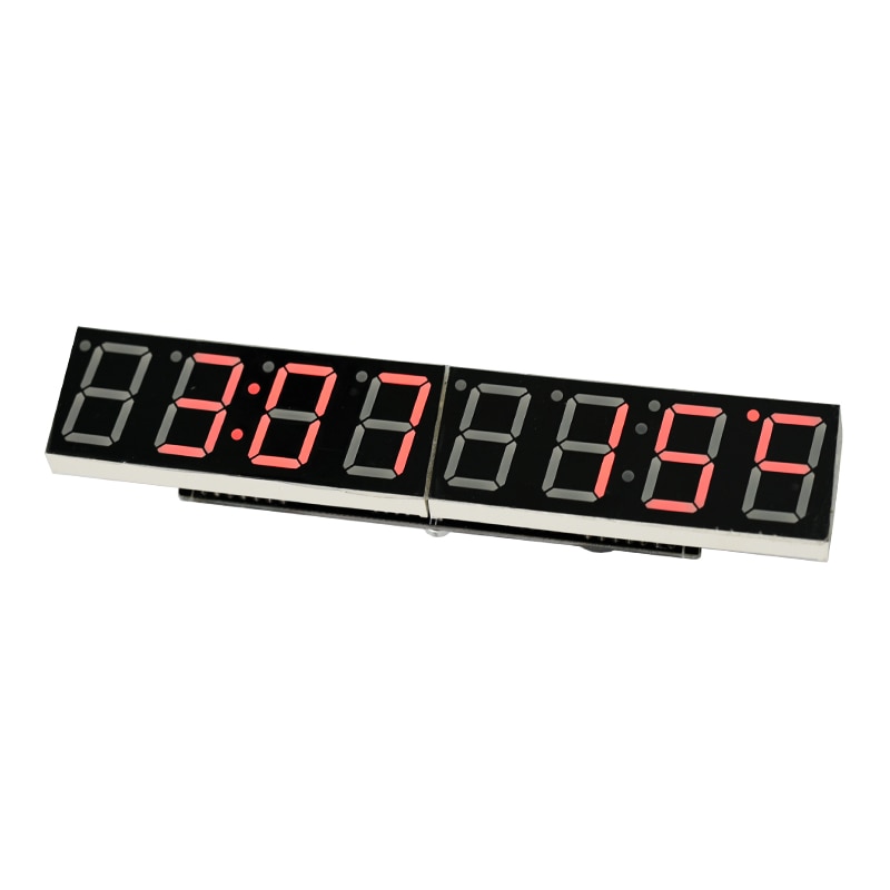 Diy digital ur modul stemmeskærm indendørs temperatur alarm funktion rød led elektronisk ur mikrokontroller tid