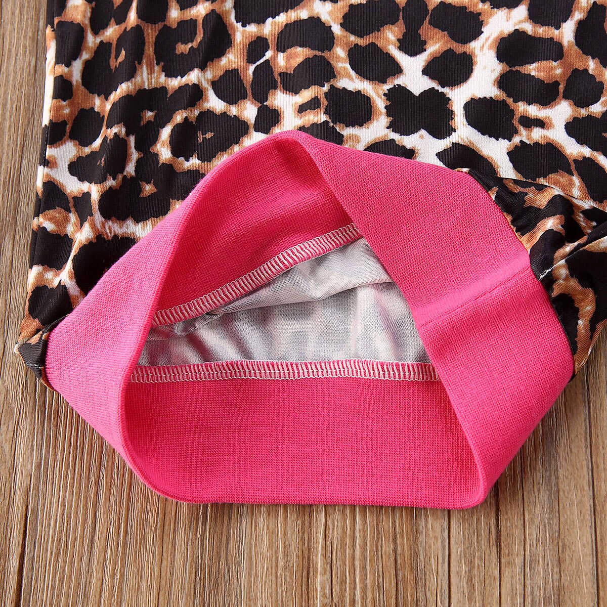Sommer småbarn barn baby jenter klessett leopardprint kortermede t-skjorter topper+shorts 2 stk