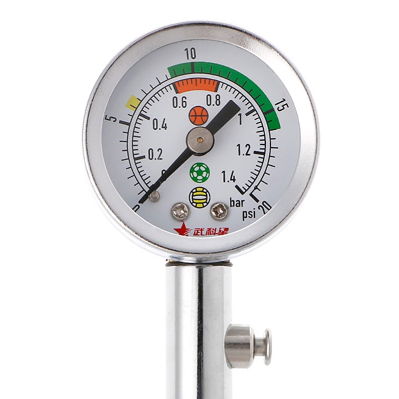 Manómetro de presión para balón de fútbol, reloj de aire, barómetros de fútbol, voleibol y baloncesto, 1 unidad