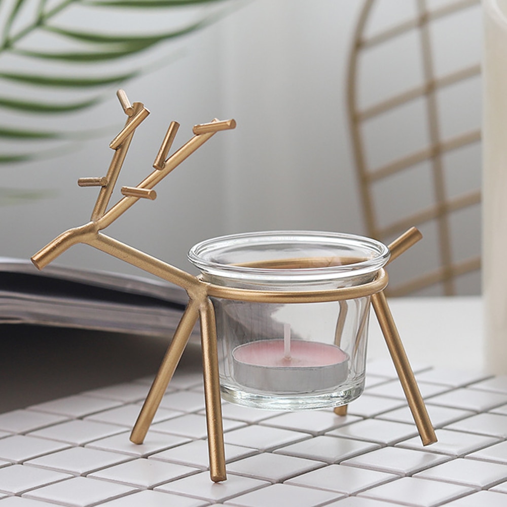 Kerst Kandelaars Europese Iron Art Leuke Herten Kandelaar Home Kerstversiering Festival Decor Speciale