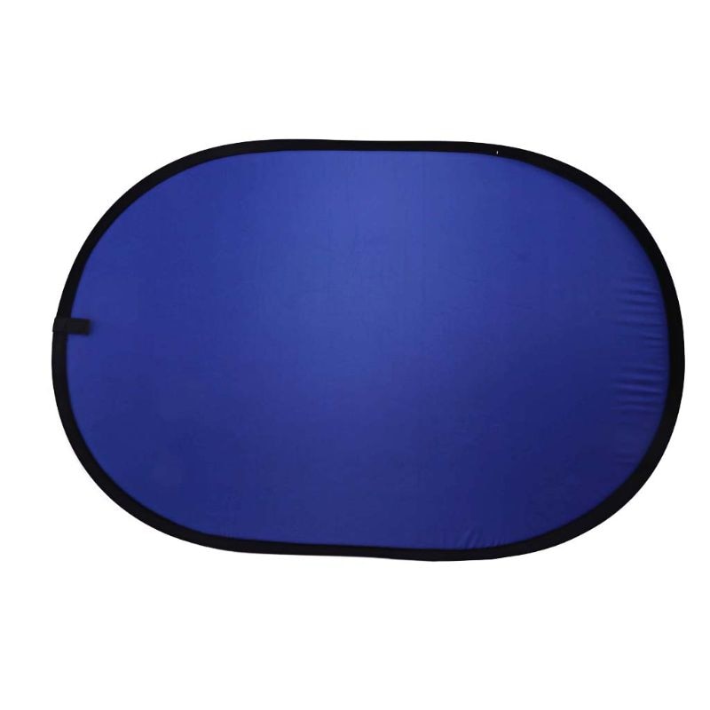 Reflector portátil plegable ovalado, pantalla azul y verde, Reflector de luz de foto croma para fotografía, 100x150CM