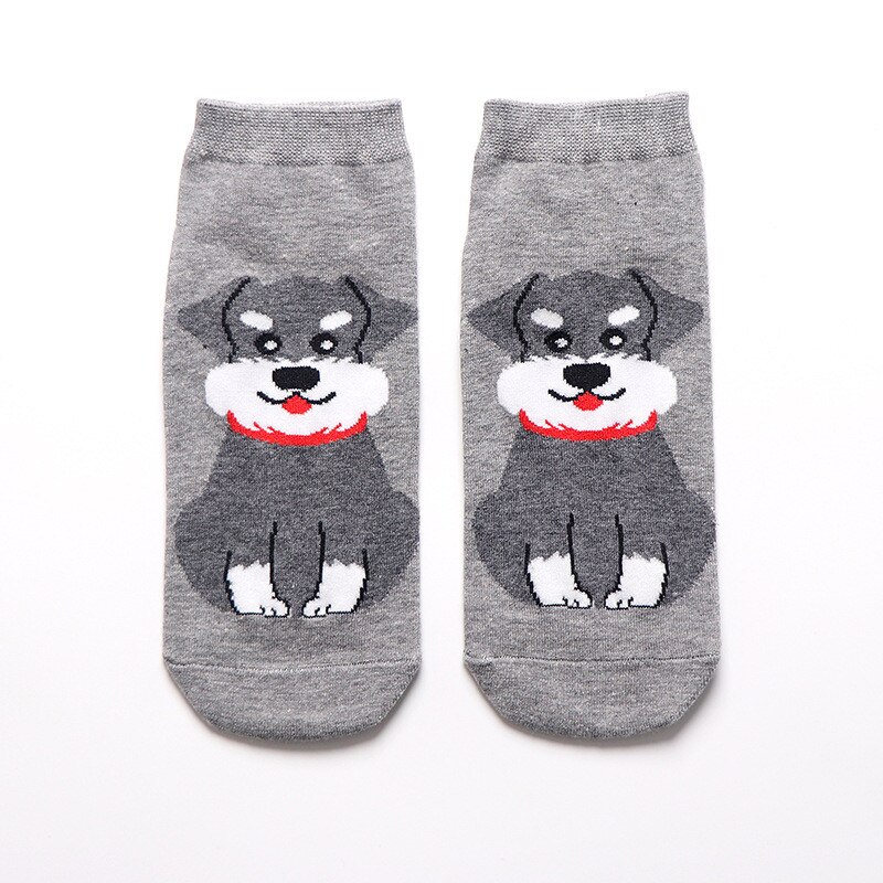 Lente Herfst Mode Schattige Dier Vrouwen Katoen Korte Sokken Tij Hond Kawaii Bull Terrier Beagle Japanse Casual Gelukkige Grappige Sokken: 2