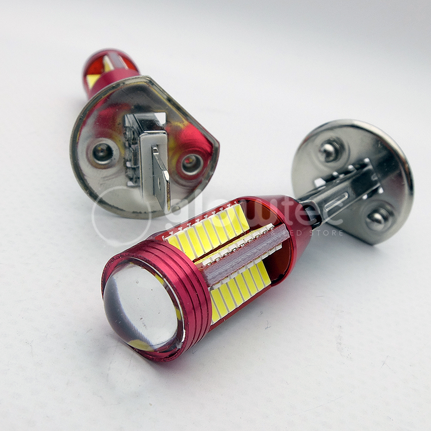 H1 78 SMD 4014 lens LED-koplamplamp 78smd Lamp externe mistlamp lampen Wit 12V tot 18V