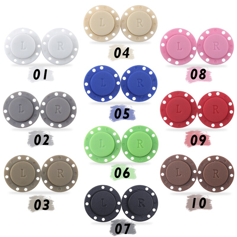 Botón magnético de piedra para coser, hebilla Invisible, botón magnético automático para costura DIY, conjunto de costura para bolsa/cárdigan/chaqueta, 5 pares
