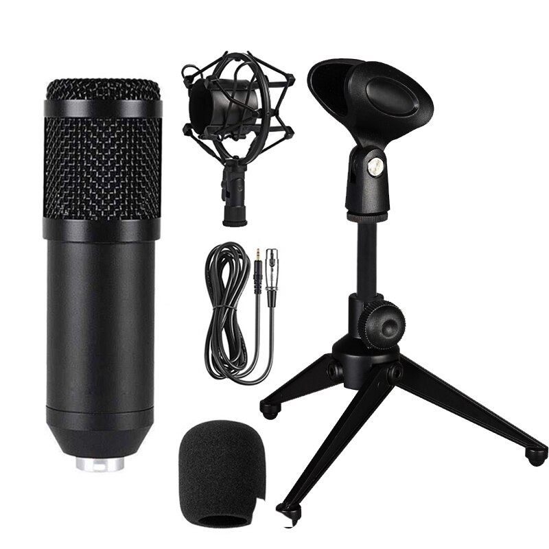 BM800-Kit de micrófono con condensador, micrófono con soporte en voladizo PARA Karaoke, grabación de estudio móvil para PC: set 3