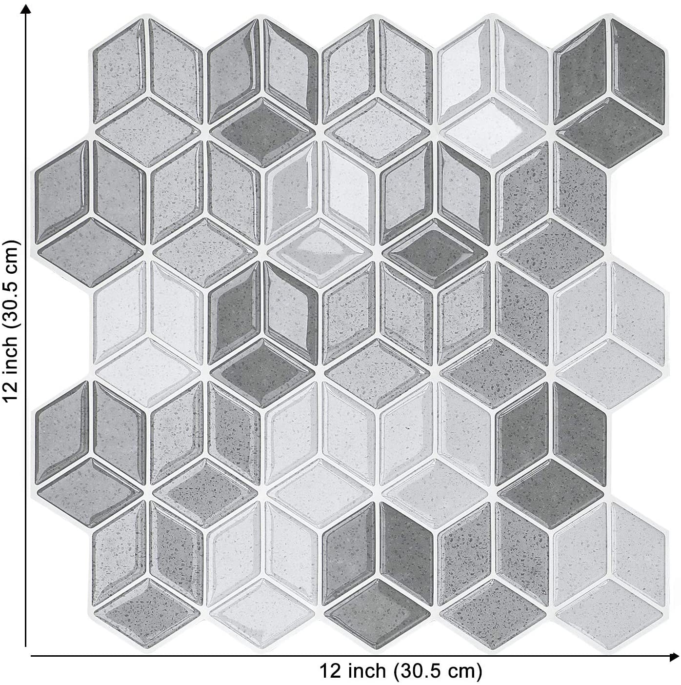 Sticker Kitchen Backsplash Wall Sticker Self Adhesive Mosaic Tiles Bathroom Waterproof DIY Nordic Modern Home Decor-1 Sheet