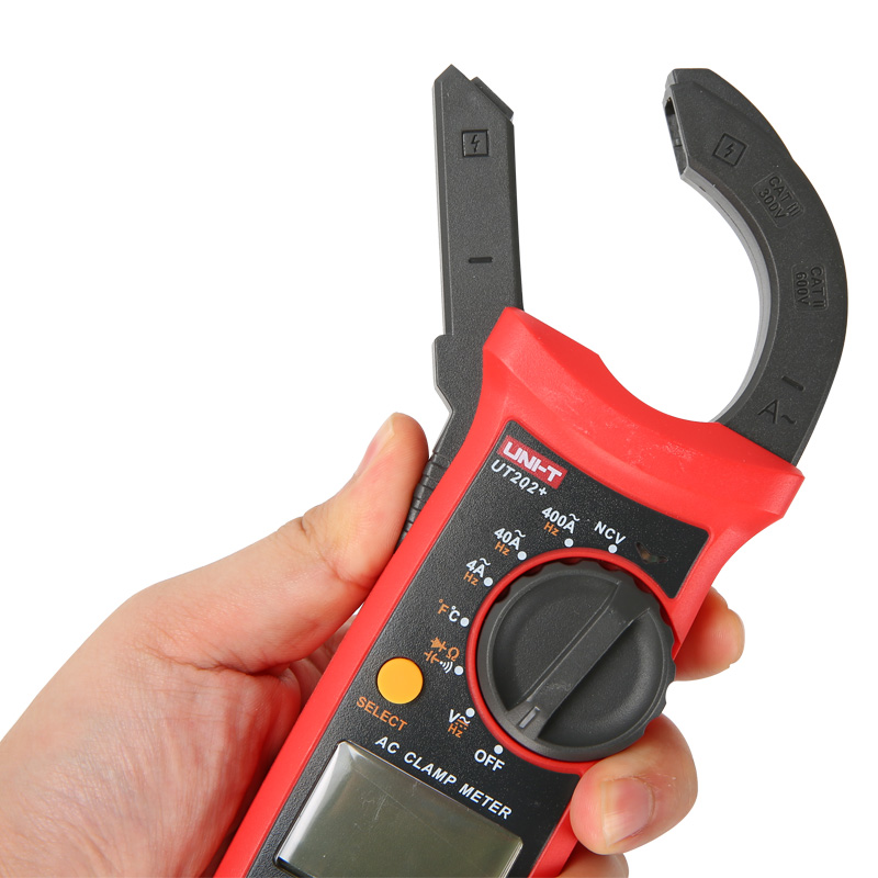 UNI-T UT201 +/UT202 +/UT203 +/UT204 +/UT202 + 400-600A digital clamp meter; gama automático multímetro true RMS de alta precisão: UT202 plus