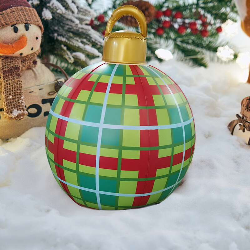 Grootste Verkoop 16 Stijl 60Cm Giant Kerst Pvc Opblaasbare Versierd Bal Gemaakt Pvc Kerstboom Outdoor Decoratie Speelgoed Bal: O