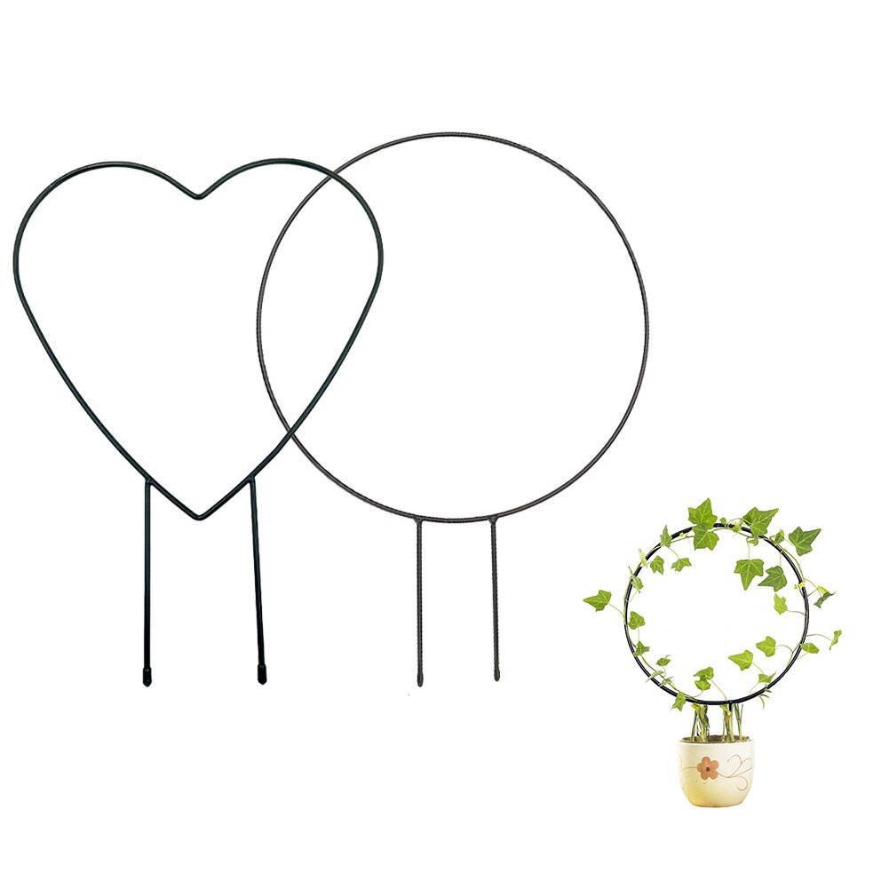 Klatrevinstativ blomst plante espalier støtteramme kærlighed hjerte rund formet plante dekorativ espalier beslag grøntsager i potte