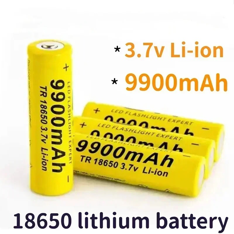 Neuer 18650 Akku 3,7 V 9900 mAh wiederaufladbarer Li-Ionen-Akku für LED-Taschenlampe, Taschenlampe, Lithium-Akku 18650,00 18650 Akku