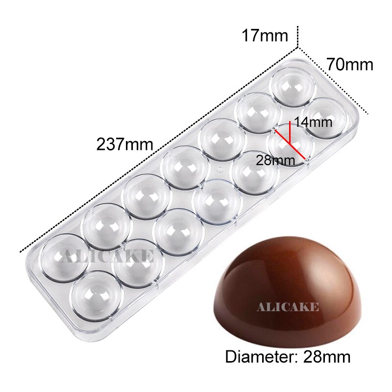 Polycarbonate Chocolate Molds Cylinder Stick Cake Chocolate Bar Tray Thick Moulds Form for Bakery Baking Mold Pastry Tools: 1068B-New