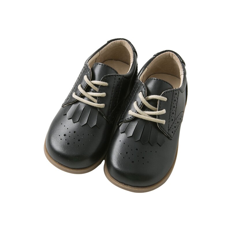 Db11316 dave bella efterår baby pige sort læder sko snørebånd mærke sko til børn: 25