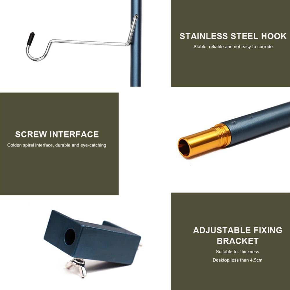 Portable Camping Folding Lamp Pole Outdoor Folding Lamp Pole Camping Table Folding Lamp Pole for Outdoor Camping