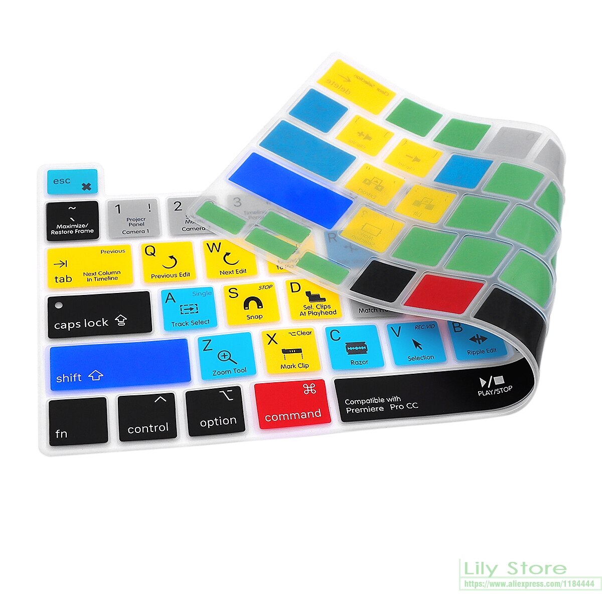 for MacBook Pro 16 A2141 for MacBook Pro 13.3 inch M1 A2338 A2251 A2289 Premiere Pro CC Shortcut Hotkey Keyboard Cover Skin