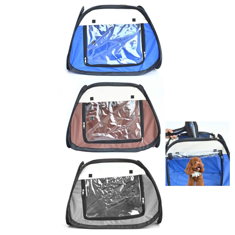 Pet Drying Box Portable Folding Dogs Bathing Drying Tent Dogs Hair Dryer Blow Box Grooming House Bag Pet Dry Room