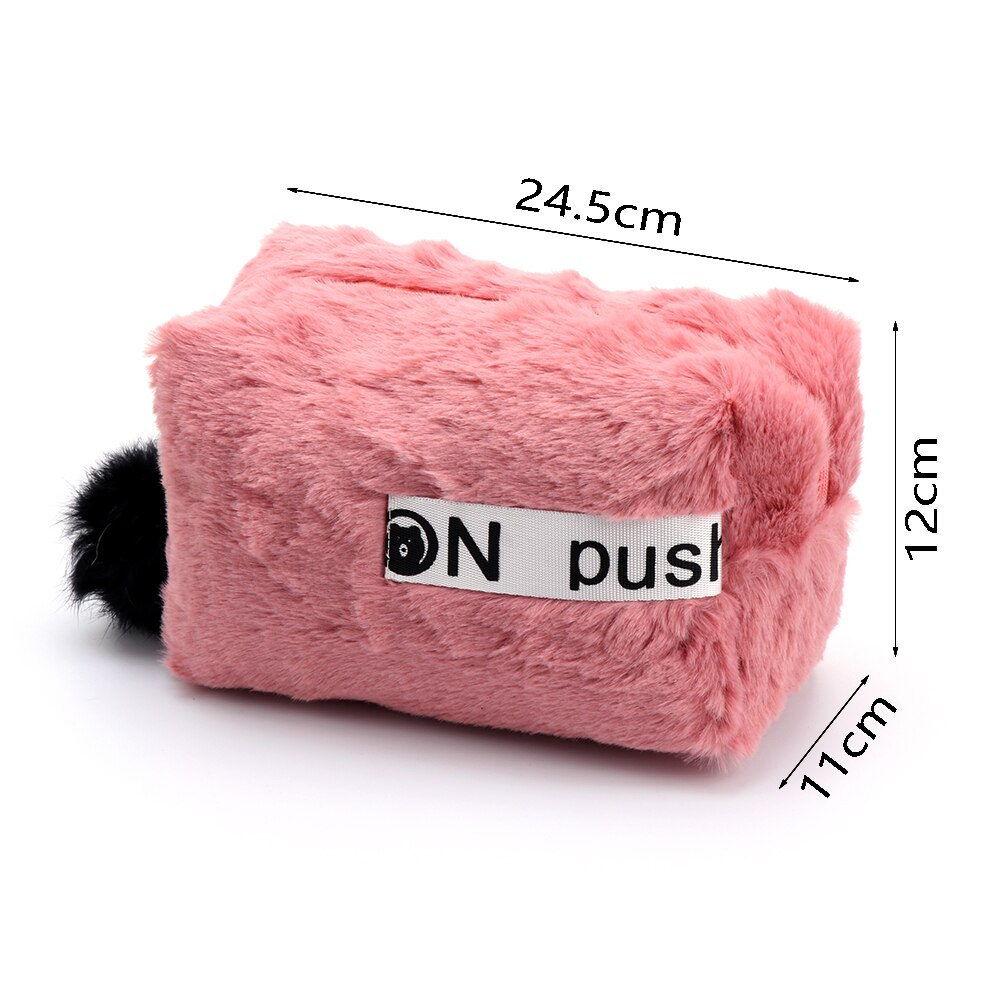 1Pcs Portatile Del Gatto Del Fumetto di Trucco Del Sacchetto Della Moneta di Stoccaggio Custodia da Viaggio di Trucco Flanella Del Sacchetto Sveglio Del Sacchetto Cosmetico Custodie per Le Donne ragazze: Style3-pink