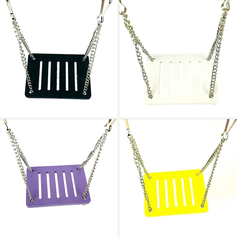 Cute Parrot Hamster Swing Hanging Gadget Cage Hamster Toy Chinchilla Amuse Mouse Pet Bridge Accessories Supplies