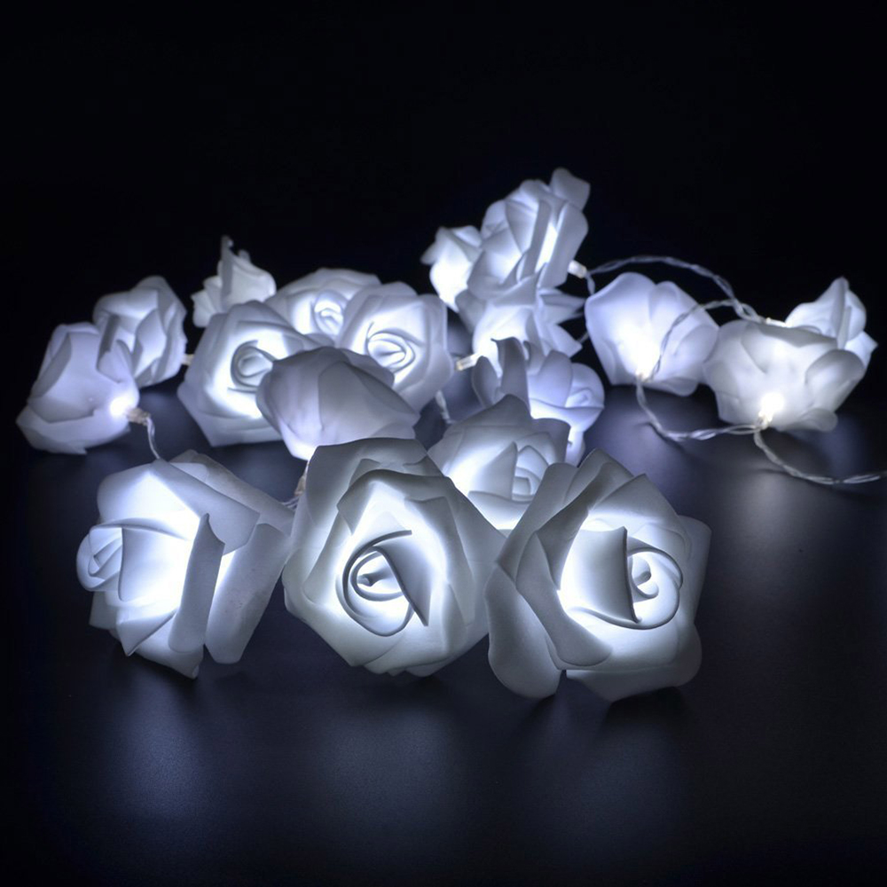 1.5M 10led Rose Bloem Kerst String Lights Battery Operated Valentine Bruiloft Decoratie Bloem Lampen Led Lamp