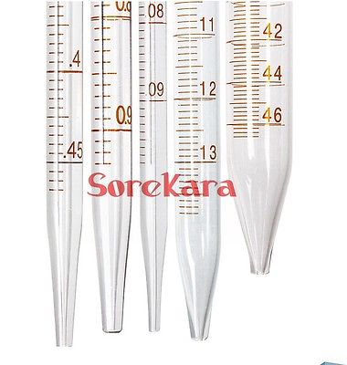 50ml glas burette målepipette med kodende gand ring gradueret dropper lab brug