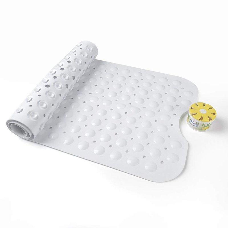 Badmat 100 x 40cm met cupping massage badmat wit antislip materiaal extra lange douchemat wasbaar badmat in machine
